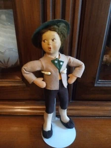 Vintage BAITZ Whistling Doll With Original  clothes Doll Roughly 9 In W/ Stand  - Picture 1 of 10