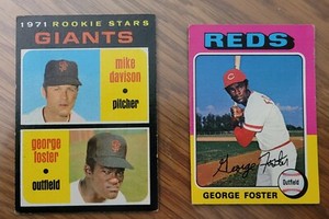 1971 Topps George Foster #276 Rookie Stars Mike Davison VG SF Giants & 1975 Mini