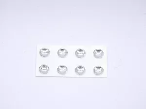 ALEZAN MODELS. 1/43 ACCESSORIES. SET OF 8 ROUND FRONT LIGHT TABLETS. - Picture 1 of 2