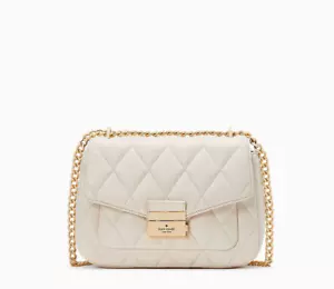 Neu mit Etikett Kate Spade New York Carey kleine Klappe Schultertasche - Pergament - Einzelhandel $ 429 - Bild 1 von 9