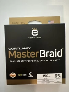 CORTLAND MASTERBRAID FISHING LINE- 65LB - .019IN-150YDS- MOSS GREEN FILLER SPOOL - Picture 1 of 2