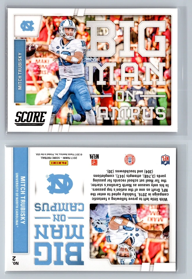 2017 Score - Big Man on Campus #2 Mitchell Trubisky (RC) - Image 1 of 1