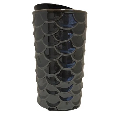 Starbucks Siren Ceramic Travel Mug Tumbler Iridescent Gray Mermaid scales 10 oz - Image 1 of 4
