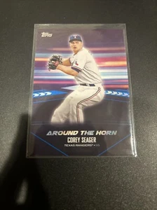 2024 Topps Serie 2 Alrededor del Cuerno Corey Seager Azul #ATH-26 Texas Rangers - Imagen 1 de 2