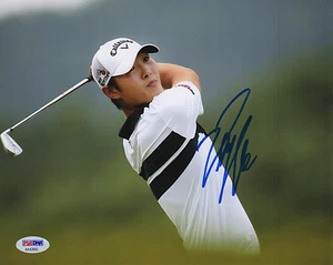 DANNY LEE PGA & WORLD GOLF STAR SIGNED ACTION PHOTO PSA - Picture 1 of 2