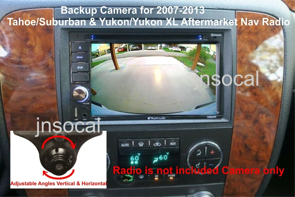 Backup Camera for Chevy Tahoe Suburban GMC Yukon 07 - 13 with AFTERMARKET RADIO - Image 1 of 4