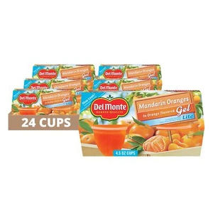 Del Monte Mandarin Orange Slices in Gel Pack of 24 Nutritious Healthy Snack - Picture 1 of 5