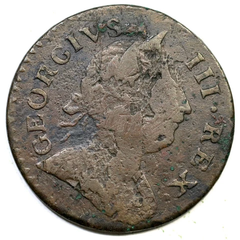 1771 V 2-71A R-4 Machins Mills Colonial Copper Coin Cover