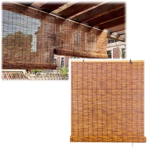 40x200 cm Cortina Pantalla Caña Natural Parasol Hogar Patio Persianas Valla Privacidad - Imagen 1 de 6