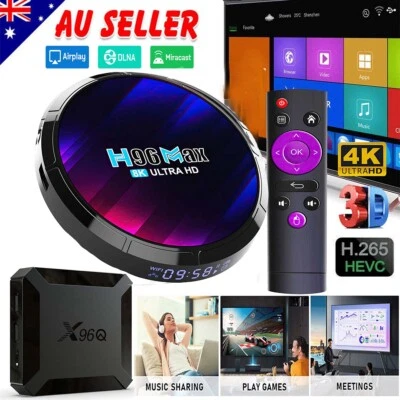 Android Smart TV Box 4K - 8K WIFI HD Media Player HDMI 64GB/8GB/16GB/32GB - image 1 of 4