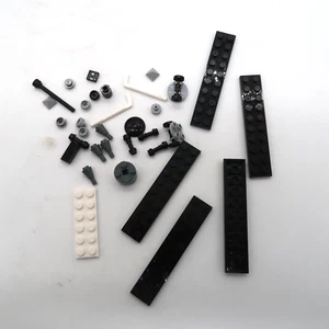 LEGO Building Block Lot #5 Black, White & Gray - Picture 1 of 10