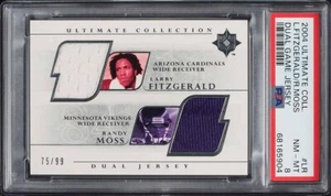 2004 Ultimate Collection Fitzgerald Moss Dual Patch PSA 8 #LR - Picture 1 of 2