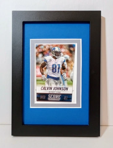 Calvin Johnson Detroit Lions Display Custom Framed NFL Football Card Plaque Cover