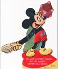 Walt Disney 1939 Mickey Mouse Holding Luggage Mechanical Vintage Valentines Card