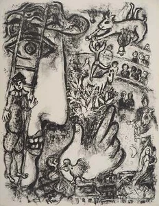 Marc CHAGALL : Cirque, Acrobates et funambules, Lithographie originale - Picture 1 of 5