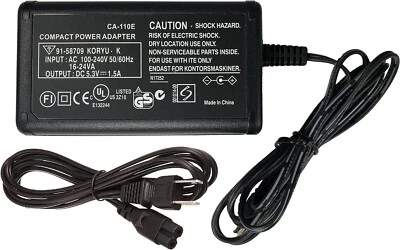 Adaptador de CA para Canon CA-110 y Canon VIXIA HF M50, HF M52, HF M500, HF R20 Foto 1 de 4