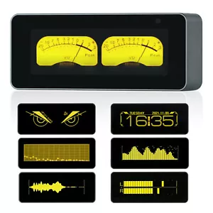Hi-End OLED Sound Level Meter Audio Spectrum Analyzer Digital Home Decor Clock - Picture 1 of 11