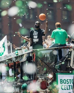 Jaylen Brown 2024 NBA Champions Parade Confetti Boston Celtics 8x10 NBA Photo - Picture 1 of 1