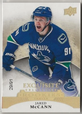 2015 2015-16 Exquisite Collection Rookies Gold Spectrum #R10 Jared McCann 29/91 - Image 1 of 2