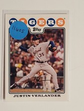 2008 Topps Tigers Team Set #DET3 Justin Verlander SP Detroit Tigers