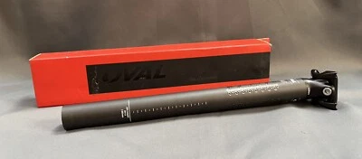 New Oval Concepts 905 Carbon Seatpost 31.6 x 350mm 8mm Offset 2-Bolt Black 230g - Image 1 of 4