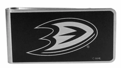 NHL Official Licensed Anaheim Ducks Metal Logo Stainless Steel Money Clip Hockey - Image 1 of 4