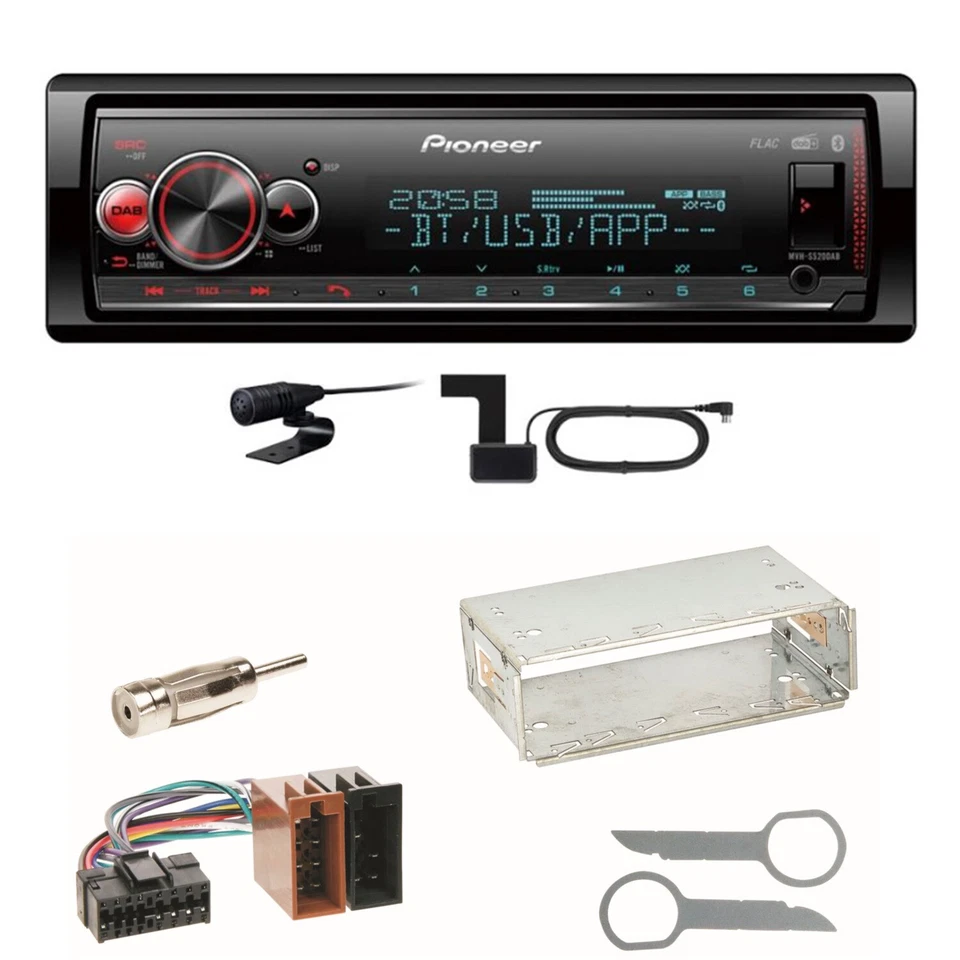 Pioneer MVH-S520DAB USB FLAC Digitalradio Einbauset für Mercedes A C M Klasse - Bild 1 von 1