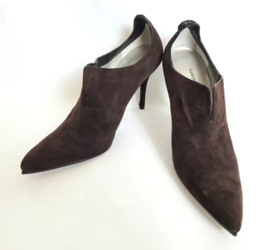 Costume National Italy Brown Suede High Vamp Pumps, High Heels Shoes 37 - Image 1 of 4