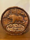VTG Treasure Craft Northwest Wildlife Park Ceramic Coin Bank w/Grizzly Bear EUC