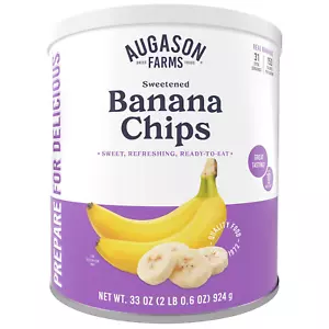 Sweetened Banana Chips Can, Emergency Food Supply, Everyday Meals, 31 Servings ( - Picture 1 of 12