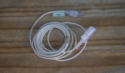 DSL VDSL Router IP Kabel weiss FritzBox EasyBox Speedport RJ45   TAE  2,00m - Bild 1 von 2