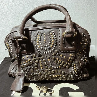 Dolce & Gabbana Hand Bag Tote Purse Leather Brown Authentic - Image 1 of 4