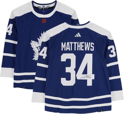 Auston Matthews Maple Leafs Signed 2022-23 Reverse Retro Adidas Authentic Jersey - Image 1 of 4