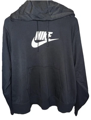 Sudadera con capucha negra con logotipo Swoosh Nike para mujer talla grande 1X DV5091-010 Foto 1 de 4