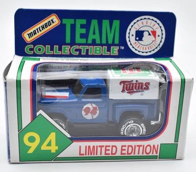 Matchbox Superfast Ford Flareside Pickup Minnesota Twins blu baseball 1994 - Immagine 1 di 2