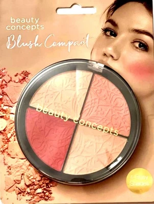 Beauty Concepts 4 Color Blush Compact. Rosy Shades  15 g NEW!! - Image 1 of 4