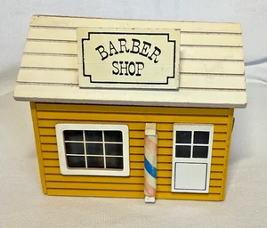 Vintage Barber Shop Spieluhr "The Entertainer" gelb 5,5 x 6,6 Zoll EUC - Bild 1 von 4