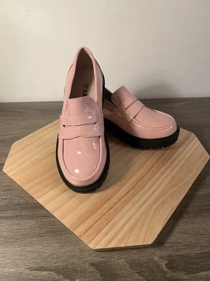 Pink Loafers Girls Shoes Size 13 Faux-Leather/Oxford Style Foto 1 de 4