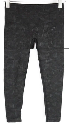 Leggings Gym Shark Femme S DUNKEL Gris À Motifs Vêtements De Sport Stretch Logo - Photo 1/4