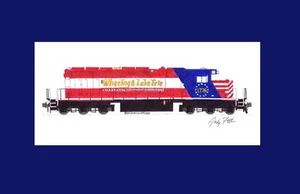 Wheeling & Lake Erie SD40-2 #1776 11"x17" Matted Print by Andy Fletcher signed - Picture 1 of 1