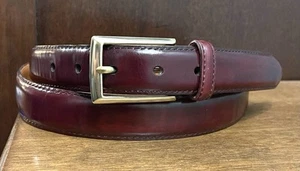 Martin Dingman Cordovan handbrünierter Ledergürtel Gr. 38 1" breit Messing BKL sehr guter Zustand - Bild 1 von 8