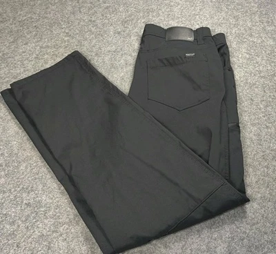 Matix Pants Mens 34 Black Straight Leg Zip Pocket Stretch Skate Chino Casual - Image 1 of 4
