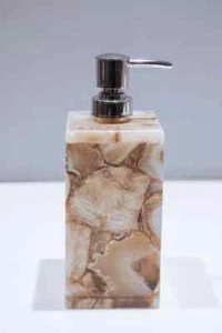 Natural agate soap refill dispenser for bathroom shower dispenser decor - Picture 1 of 3