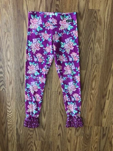 Matilda Jane Girls' Pants, Magenta & Floral Patterned size 10 - Picture 1 of 5