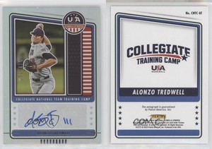 2023 Panini USA Baseball Stars & Stripes Holo /100 Alonzo Tredwell #CNTC-AT Auto