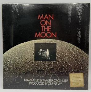 Vintage MAN ON THE MOON 1969 LP WALTER CRONKITE CBS Astronomy APOLLO SEALED! - Picture 1 of 5
