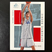 2002-03 Upper Deck SP Game Used Authentic Rookie Yao Ming /900 Rockets China