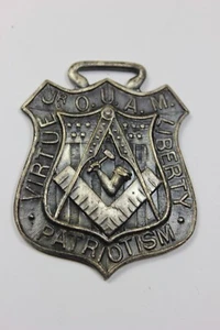 1920's Junior Order of United American Mechanics ( Jr OUAM ) Pocket Watch Fob - Picture 1 of 2