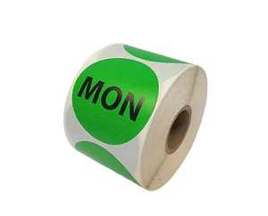 Tag - Montag Etiketten Inventar Wochentage Aufkleber 2" rund, 500 STCK. - Bild 1 von 6
