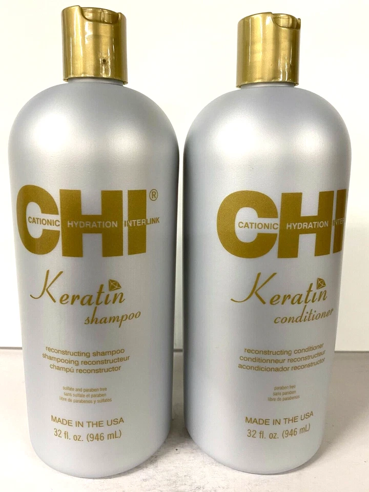Juego de champú y acondicionador CHI Keratin Reconstructing Duo - 946 ml/32 OZ Foto 1 de 4